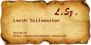 Lerch Szilveszter névjegykártya