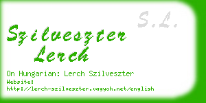 szilveszter lerch business card